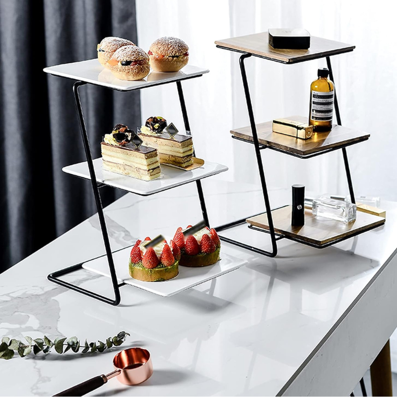 Tesly Luxury Wooden Pedestal Cake Stand