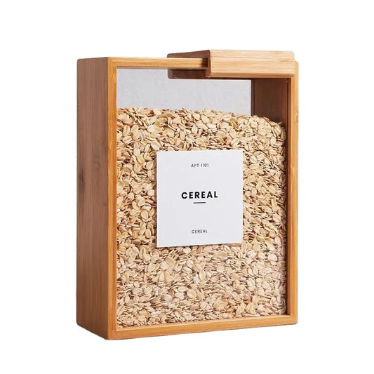 Distributeur Céréales Bambou – Organisateur Cuisine