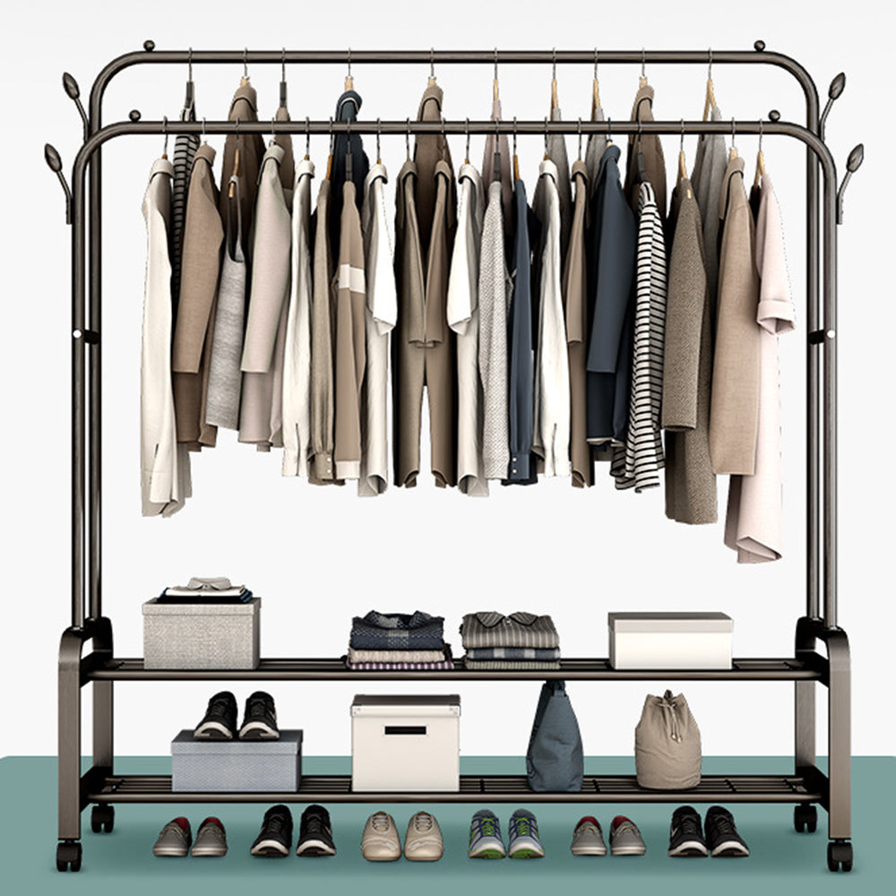 Porte-vêtements multifonctionnel à double tige