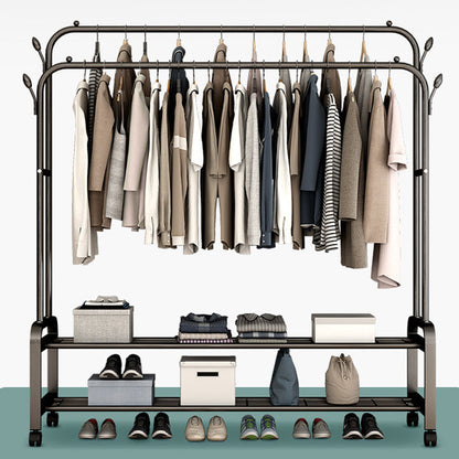 Porte-vêtements multifonctionnel à double tige