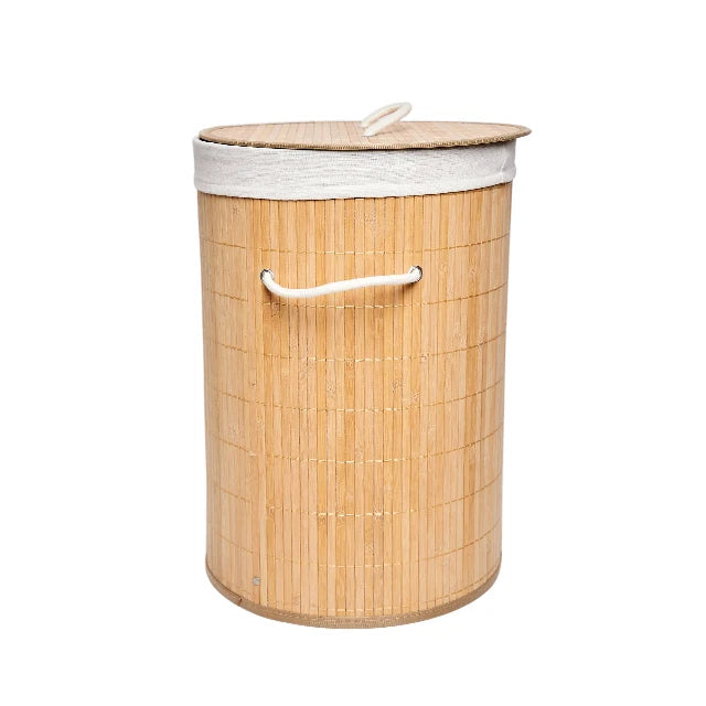 Panier à linge pliant en bambou