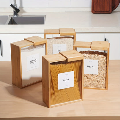 Distributeur Céréales Bambou – Organisateur Cuisine