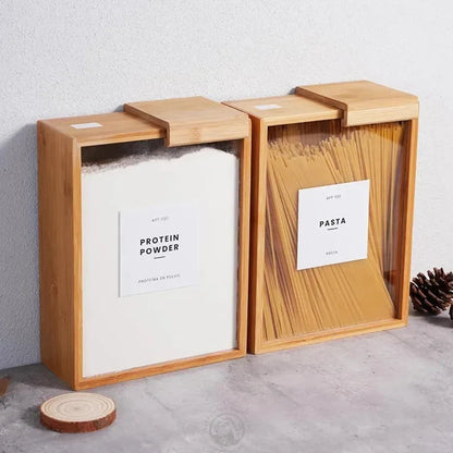 Distributeur Céréales Bambou – Organisateur Cuisine