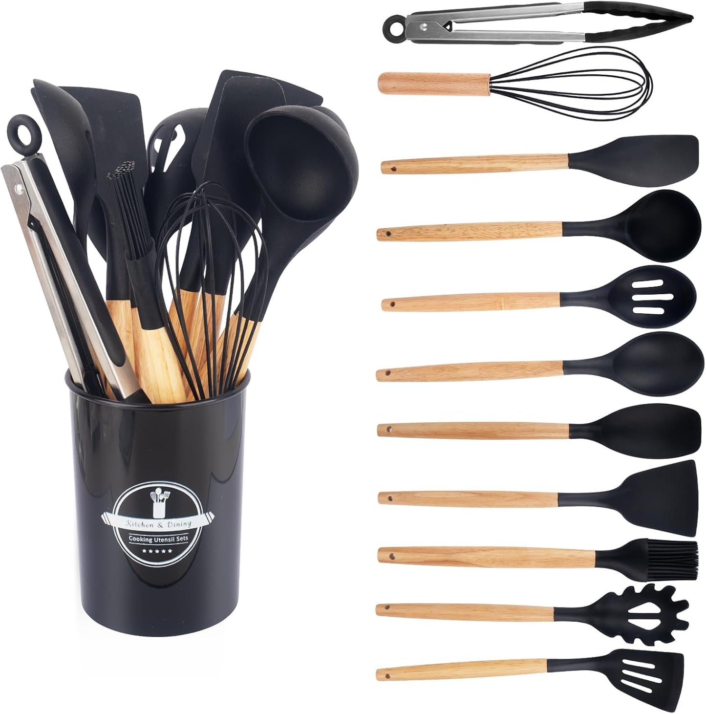 Tesly ensemble d'ustensiles de cuisine 12 pièces