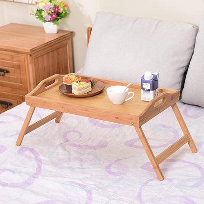 Plateau en bois de bambou tesly avec pieds pliables