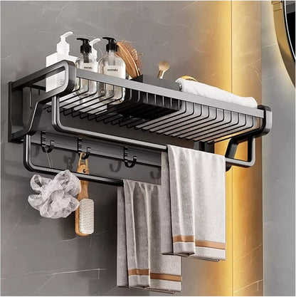 Porte-serviettes mural avec double barre