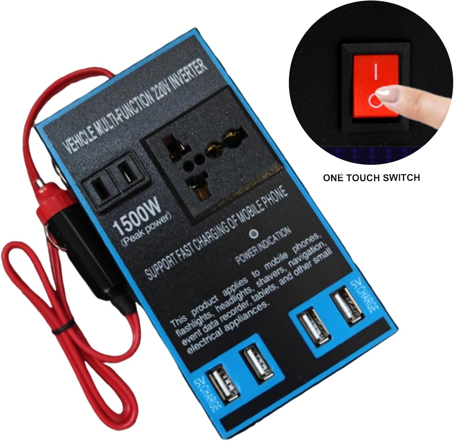 Convertisseur de puissance de voiture Tesly  à 4 ports USB
