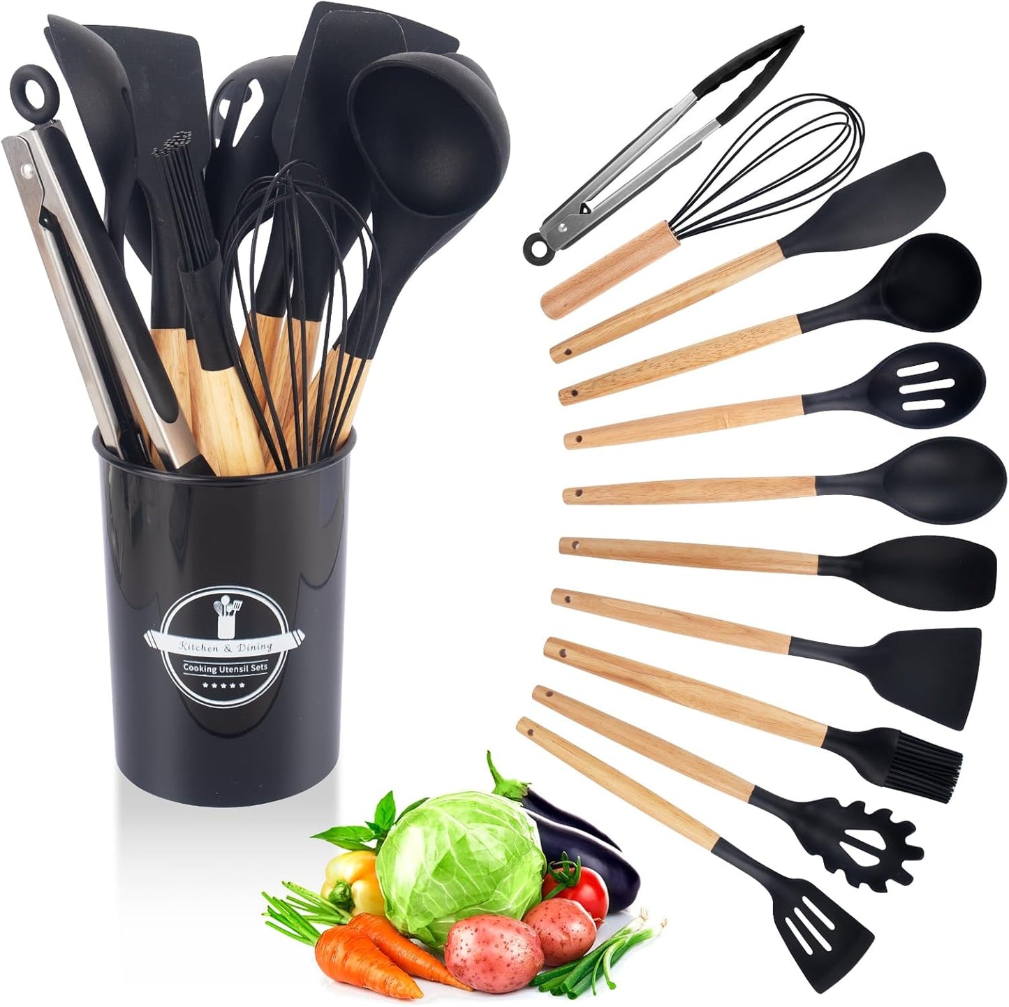 Tesly ensemble d'ustensiles de cuisine 12 pièces