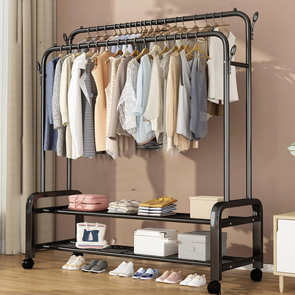 Porte-vêtements multifonctionnel à double tige