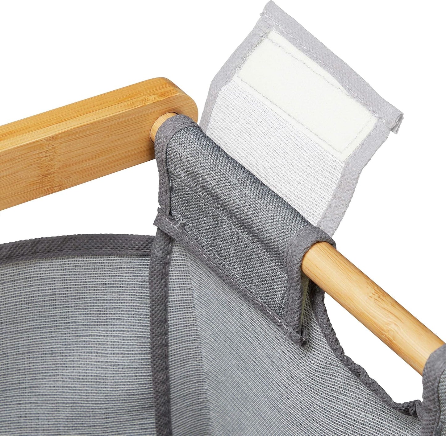 Panier à Linge Double Compartiment en Bambou – Rangement Salle de Bain 2x30L