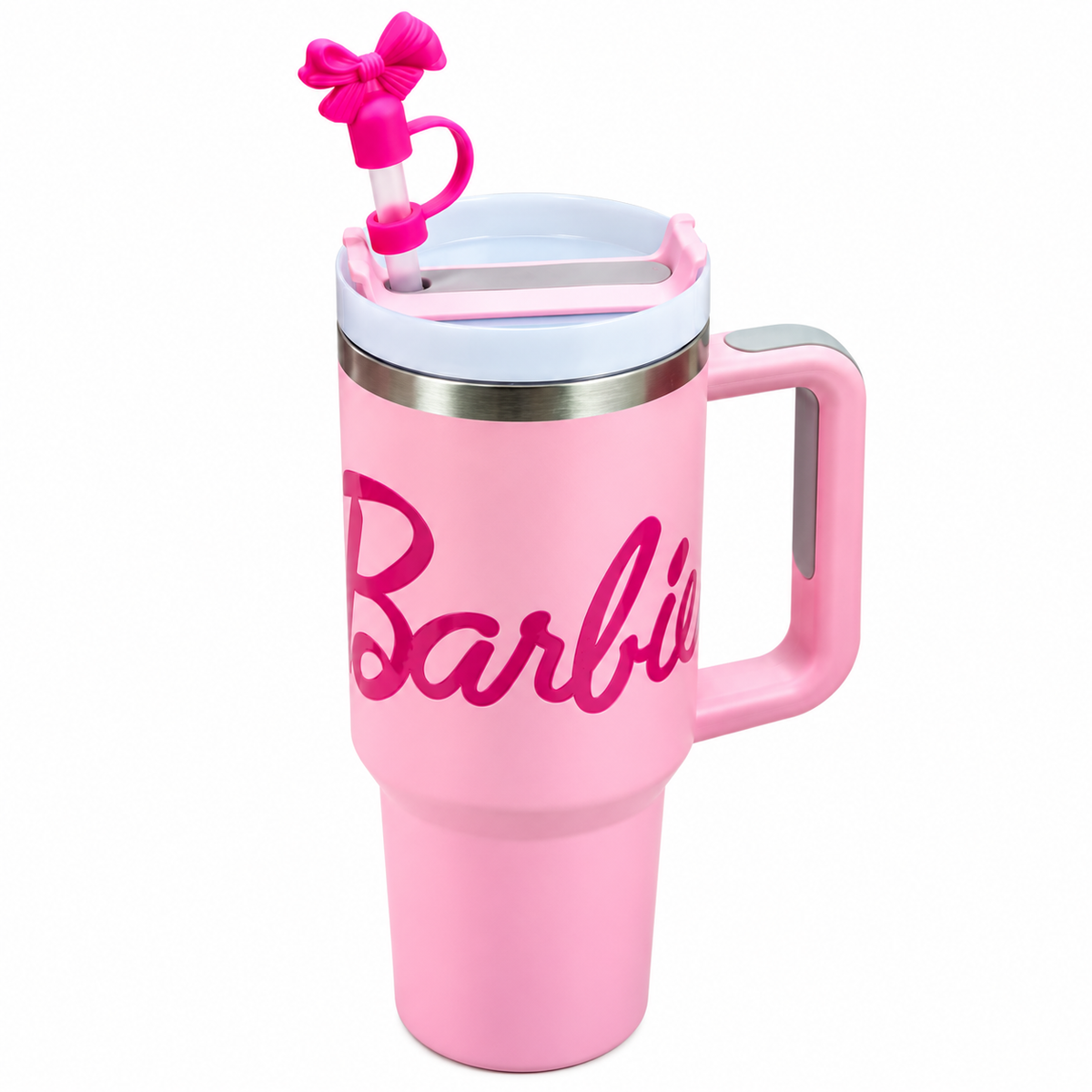 Gobelet Isotherme Barbie 1,6 L avec Paille et Poignée – Grande Capacité