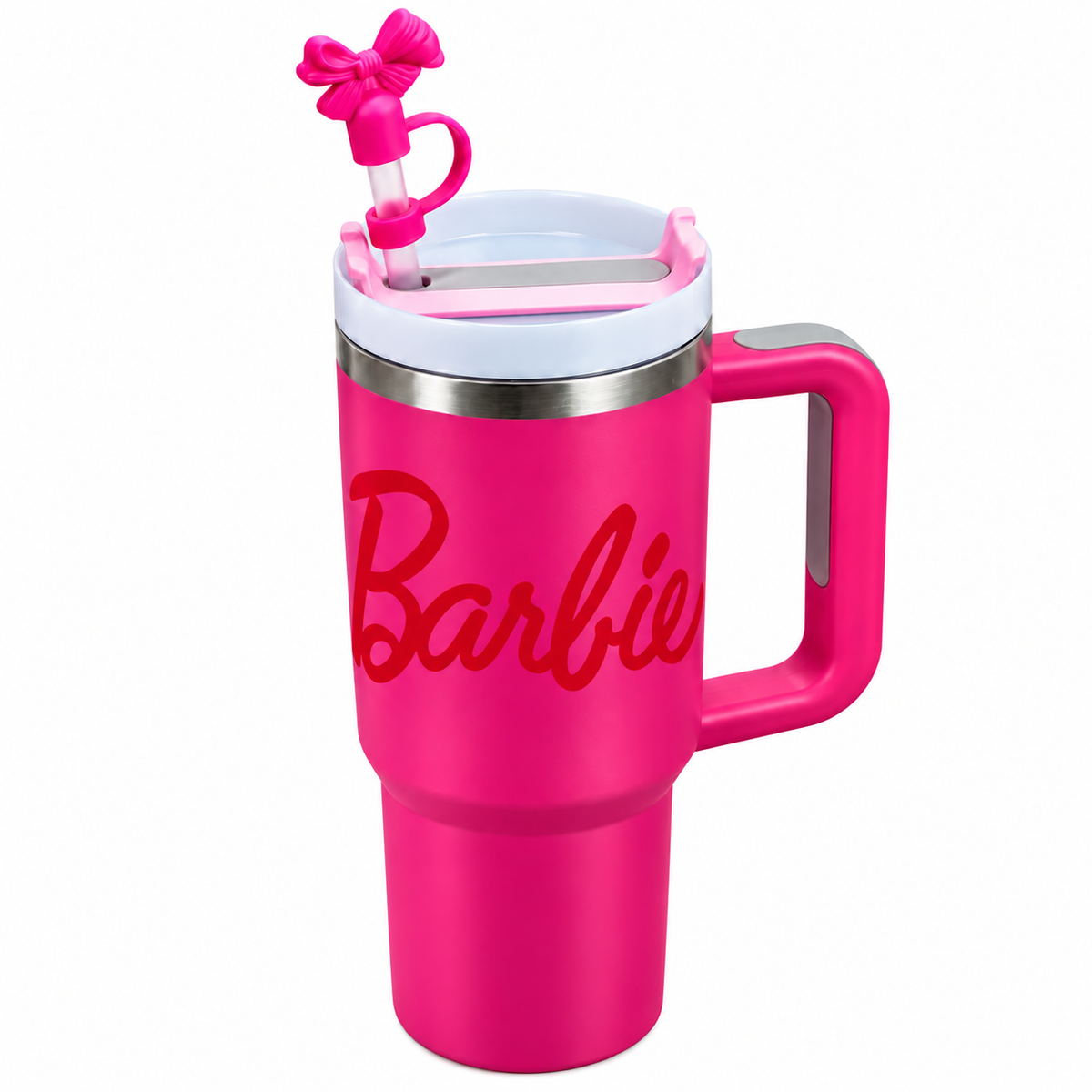 Gobelet Isotherme Barbie 1,6 L avec Paille et Poignée – Grande Capacité