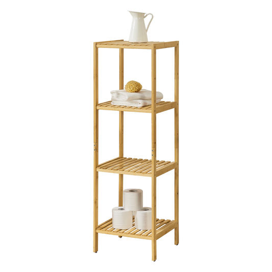 Étagère de Rangement en Bambou à 4 Niveaux – Design Naturel et Élégant