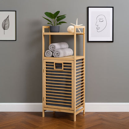 Panier à Linge en Bambou – Bac à Linge Élégant & Pliable pour Salle de Bain