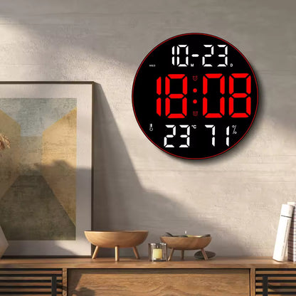Horloge numérique LED à grand écran – Parfaite pour bureau, hôtel ou appartement