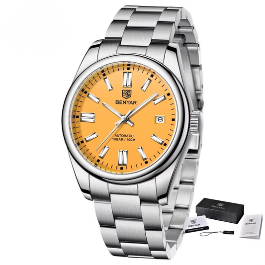 Montre de luxe Benyar Tesly  étanche en acier inoxydable