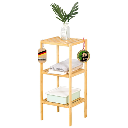 Étagère de Rangement en Bambou  – Design Naturel et Élégant pour Cuisine & Salle de Bain