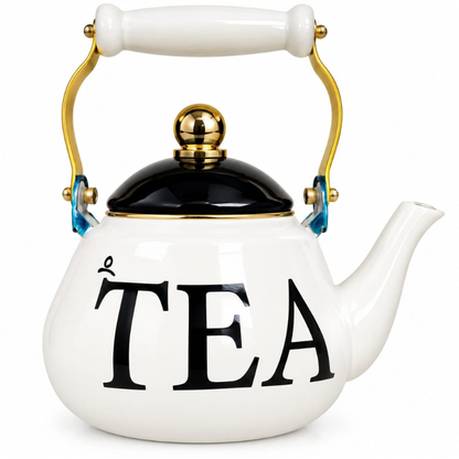 Bouilloire Théière en Émail Vintage – Multifonction pour Thé, Café, Lait et Eau Chaude