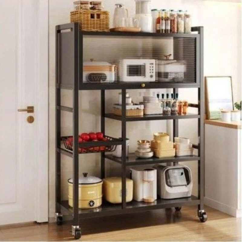Étagère de Cuisine Multifonction à Roulettes – Rangement Pratique & Élégant