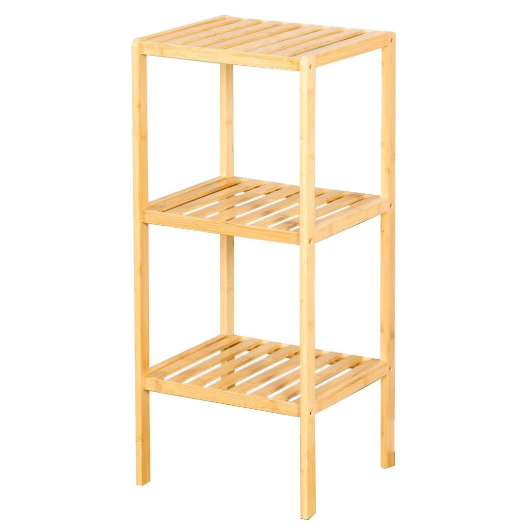 Étagère de Rangement en Bambou  – Design Naturel et Élégant pour Cuisine & Salle de Bain