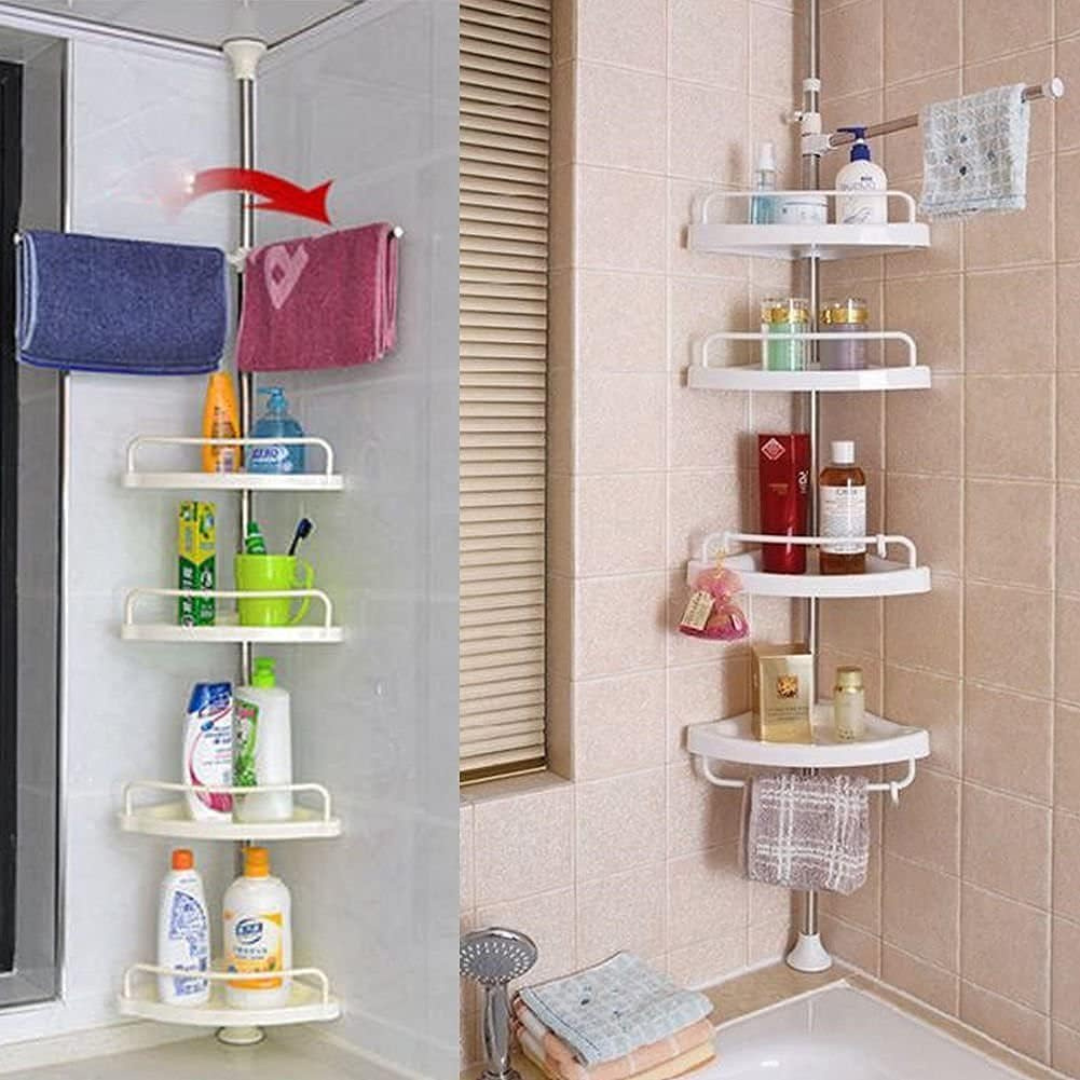 Tesly étagère de rangement réglable pour salle de bain