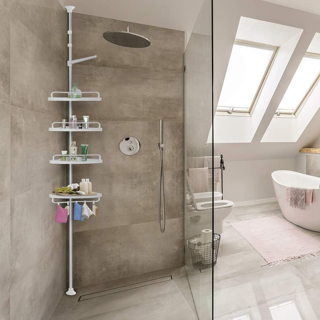 Tesly étagère de rangement réglable pour salle de bain