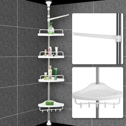 Tesly étagère de rangement réglable pour salle de bain