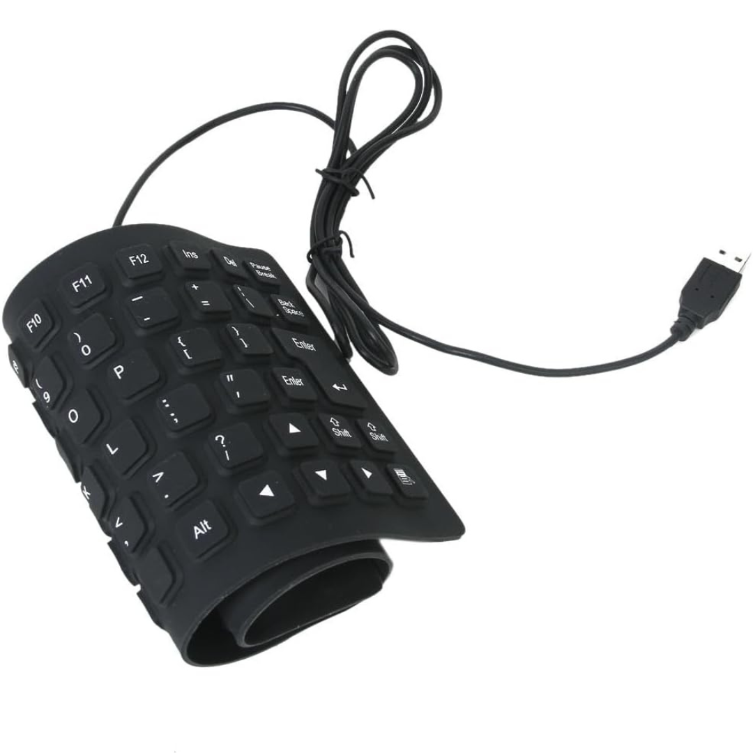 Tesly Clavier USB ultra fin et léger en silicone