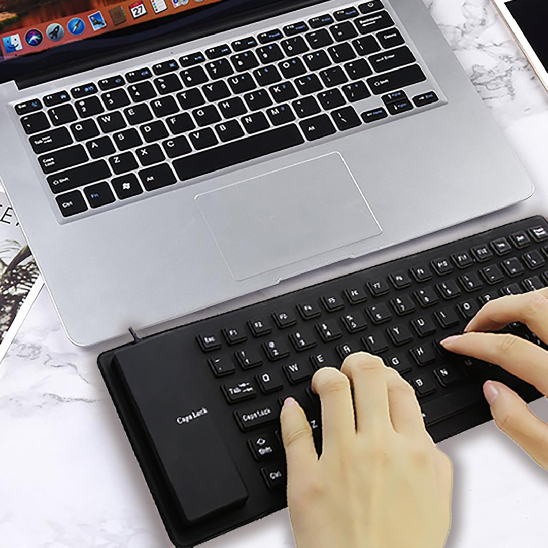 Tesly Clavier USB ultra fin et léger en silicone