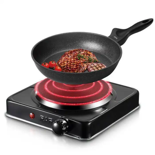 Tesly Plaque Chauffante 1000W – Plaque de Cuisson Électrique Maison & Camping