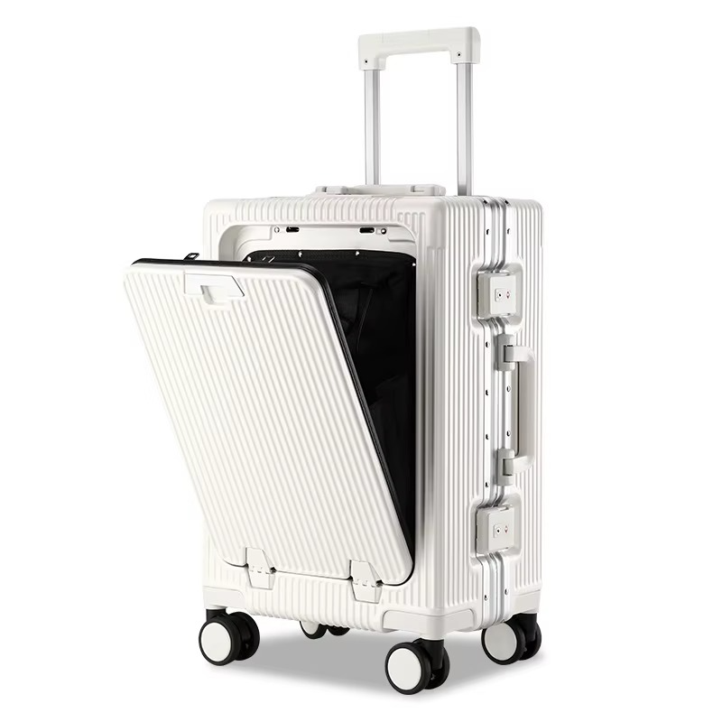 Valise cabine avec port USB et porte-gobelet