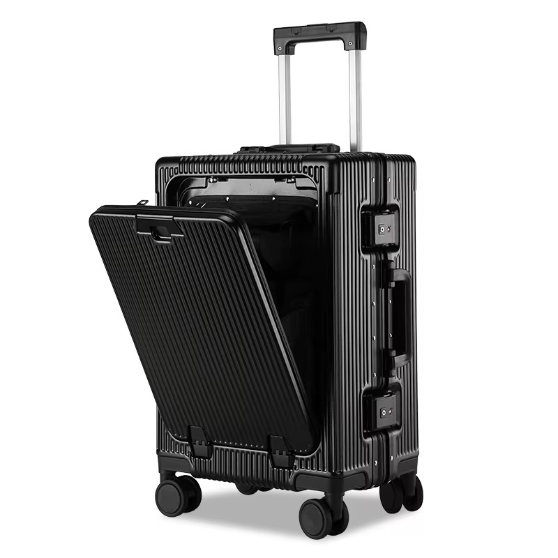 Valise cabine avec port USB et porte-gobelet
